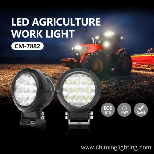 CHIMING new 4.7 Inch round 43w DT plug LED heavy duty agriculture work light with 304 stainless steel bracket